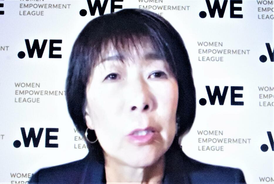 来秋からスタートする女子サッカーの新プロリーグ「WEリーグ」の初代チェアに就任した岡島喜久子氏がオンライン会見を行った