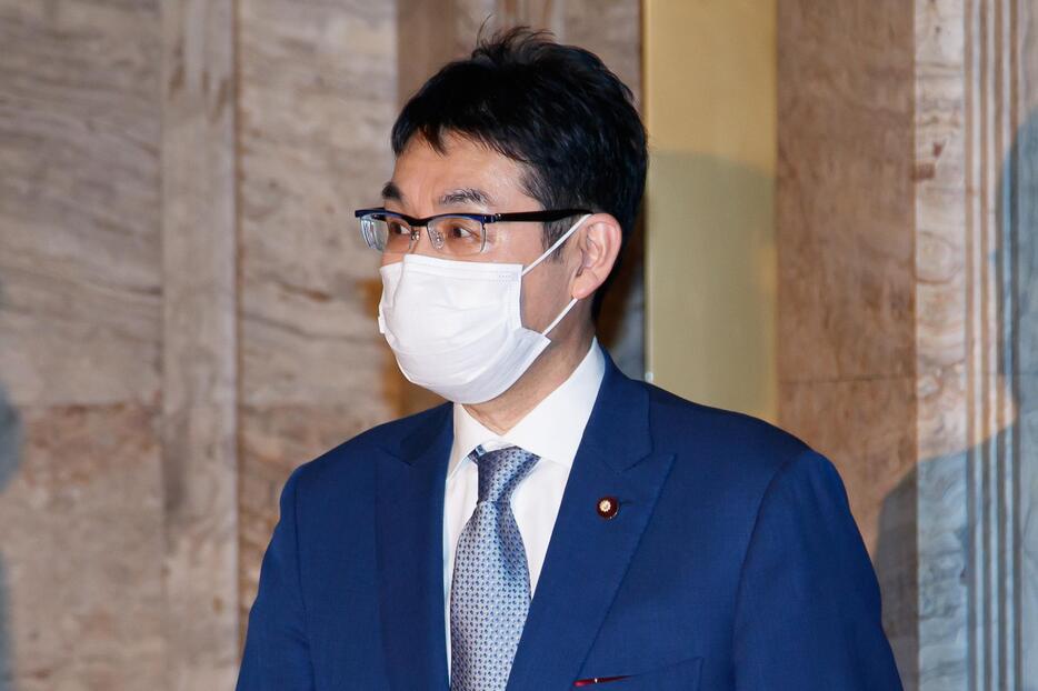 公職選挙法違反（買収）の疑いで逮捕された河井克行前法相。法相経験者の逮捕は戦後初となった（写真：Motoo Naka/アフロ）