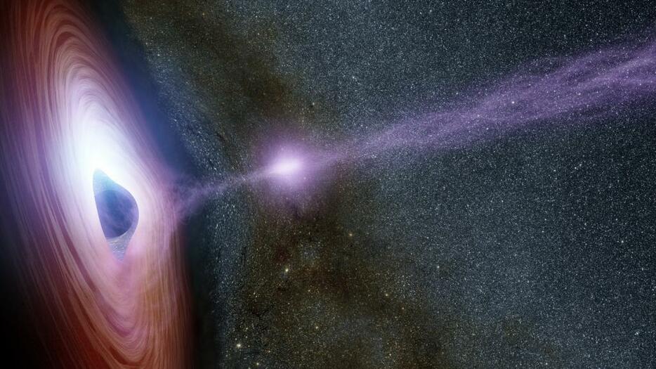 [画像]巨大ブラックホールの想像図（c）NASA/JPL-Caltech/R. Hurt (IPAC)