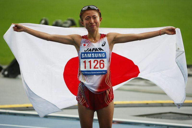2014年仁川アジア大会で銀メダルに輝いた木崎良子（写真：伊藤真吾/アフロスポーツ）